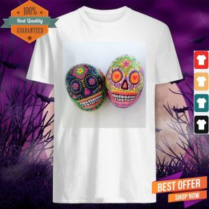 Sugar Skull Beach Pebbles Day Of The Dead Dia De Muertos Shirt