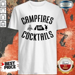 Happy Campfires And Cocktails Camping Shirt