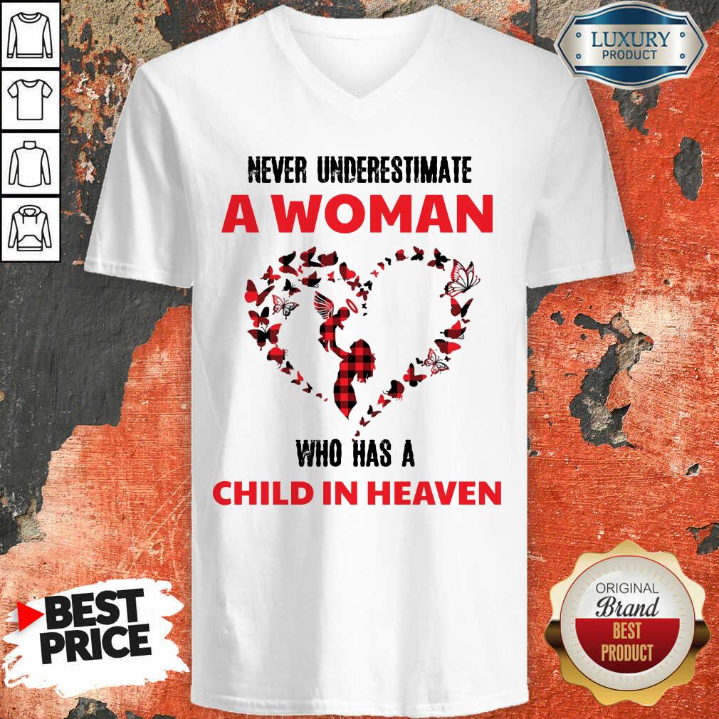 A Woman Who Has A Child In Heaven Shirt