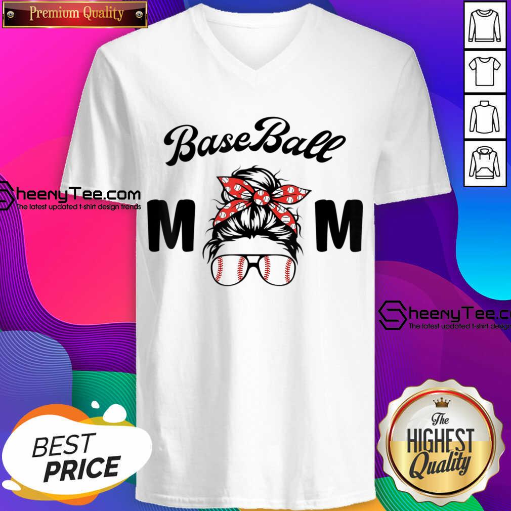 Baseball Mom Messy Bun Shirt