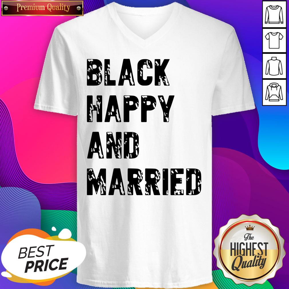 Black Happy And Married Shirt