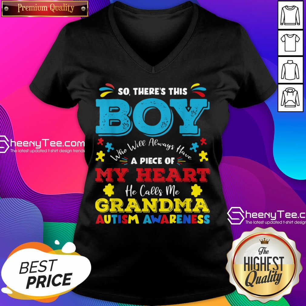 Boy Calls Me Grandma 9 Autism Awareness Shirt