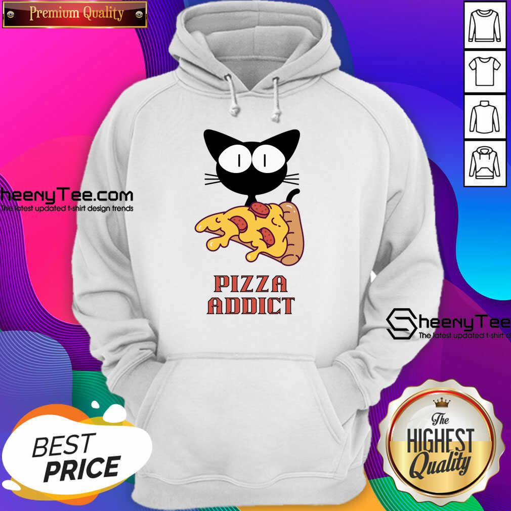 Cat Eating A Pizza Addict Shirt