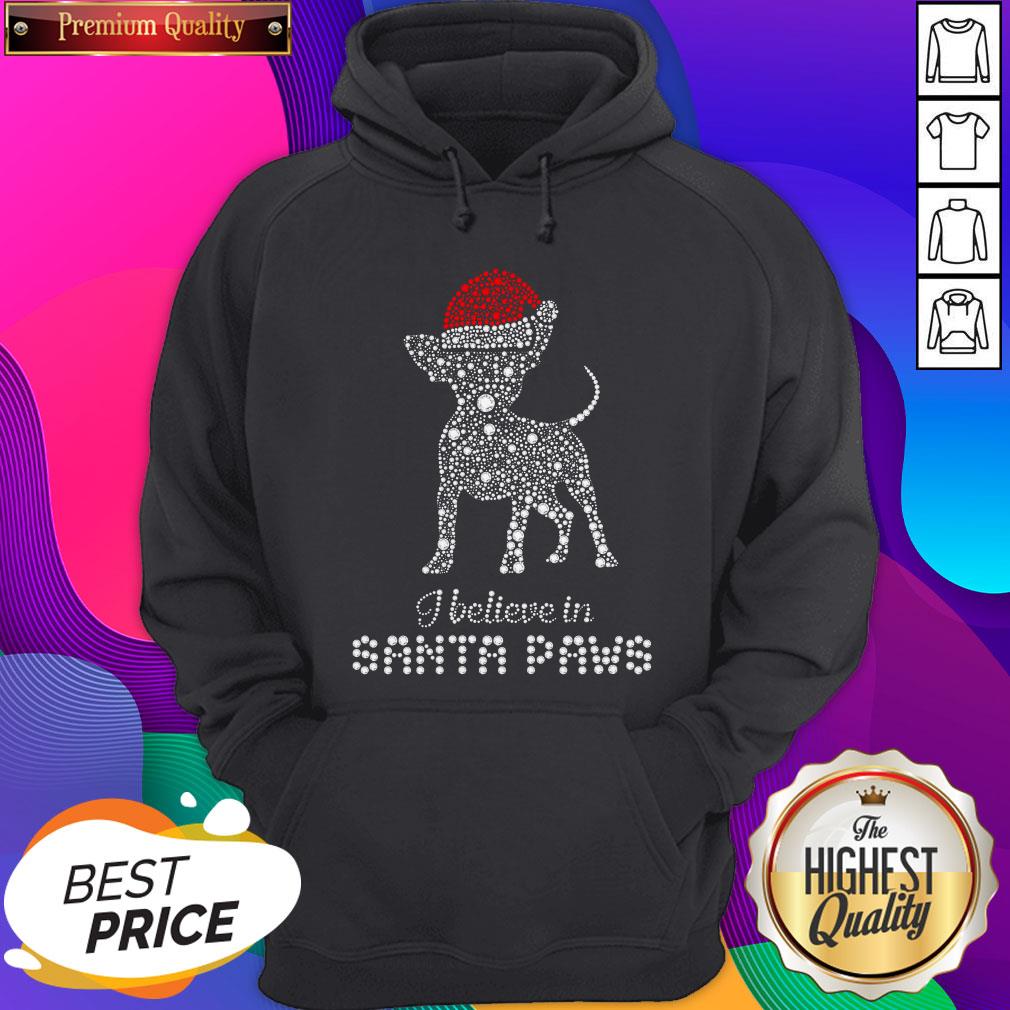 Chihuahua Santa I Believe In Santa Paws Diamond Christmas Shirt