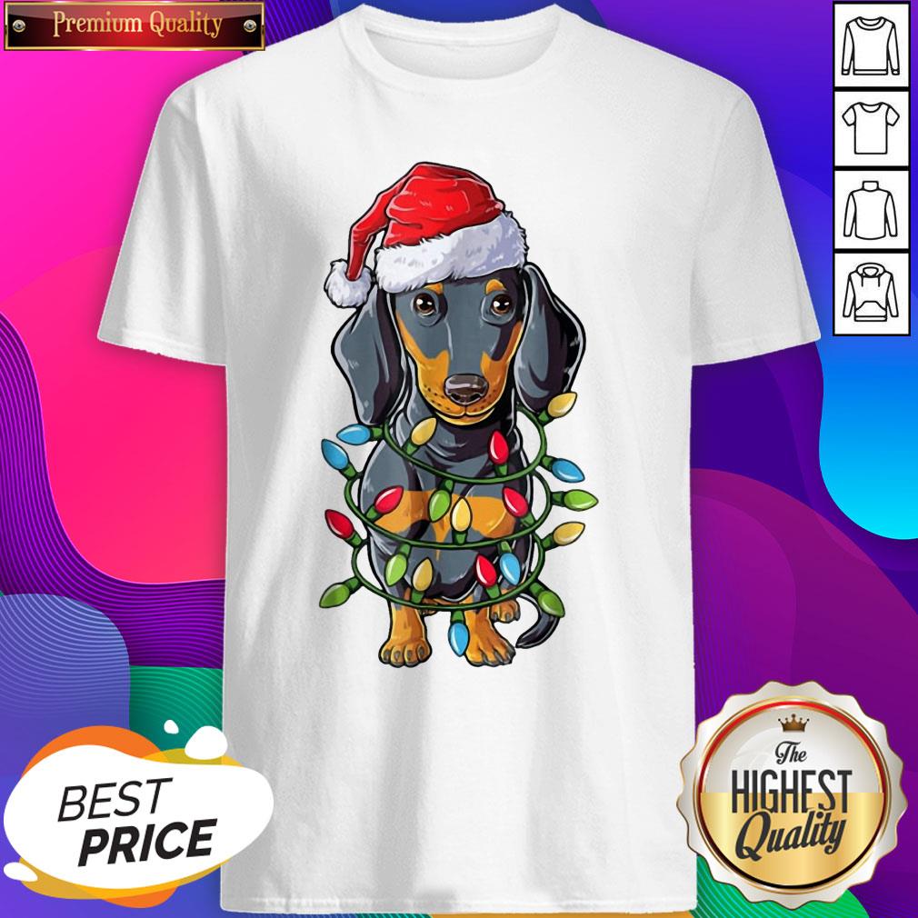 Dachshund Santa Light Christmas Shirt
