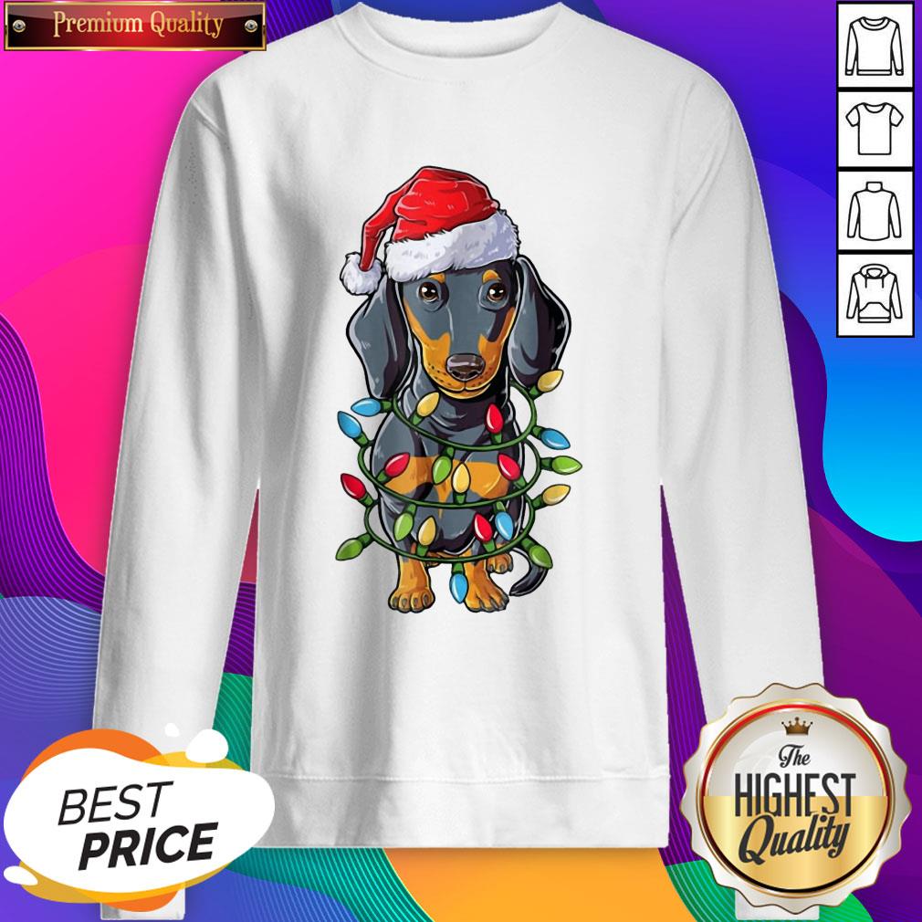 Dachshund Santa Light Christmas Shirt
