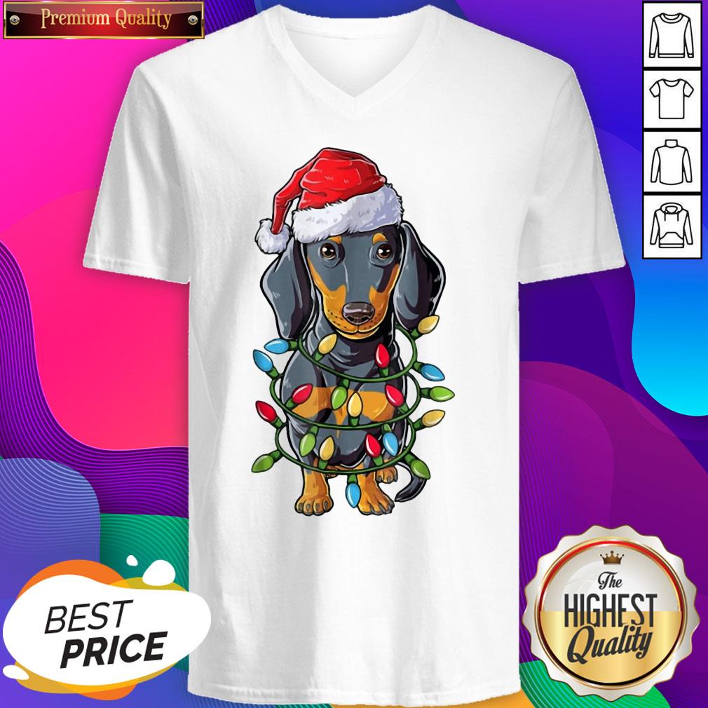 Dachshund Santa Light Christmas Shirt