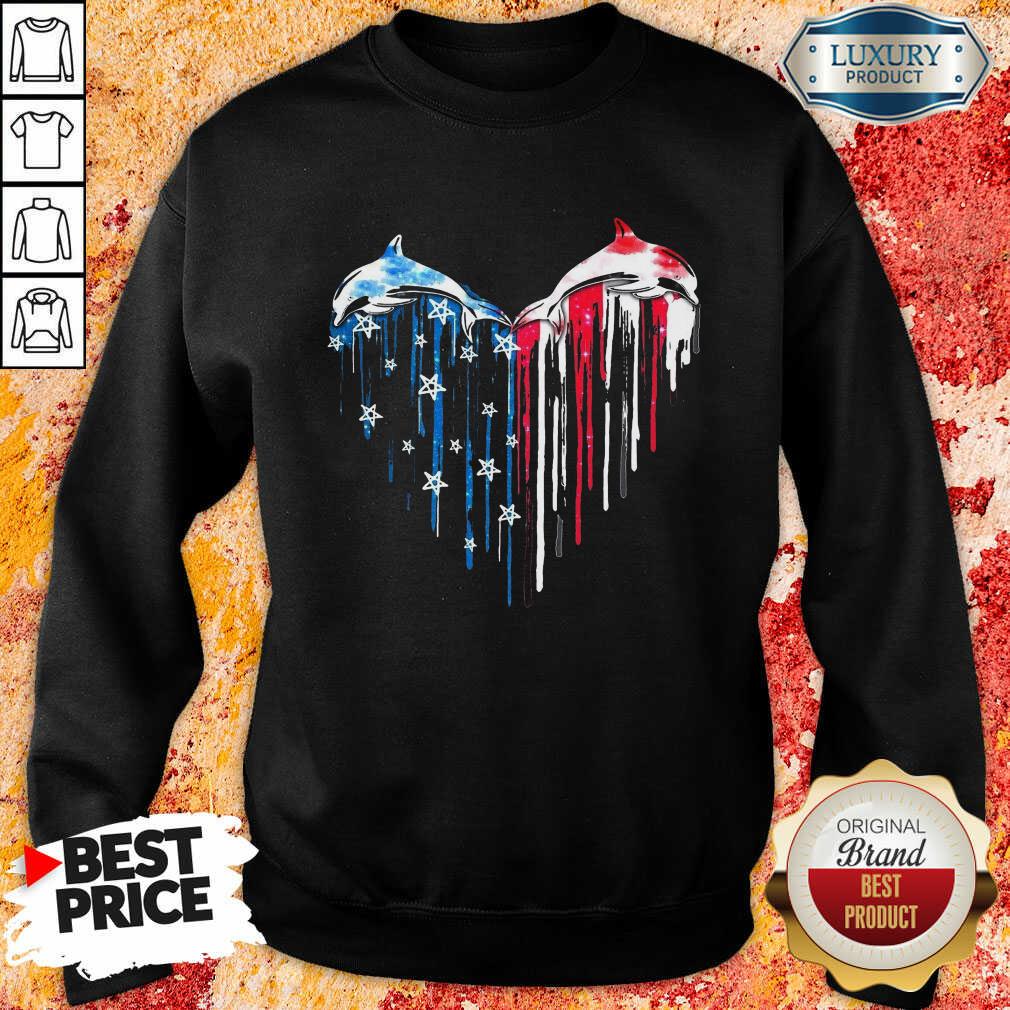 Dolphin Love american flag Shirt