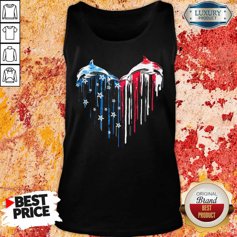 Dolphin Love american flag Shirt