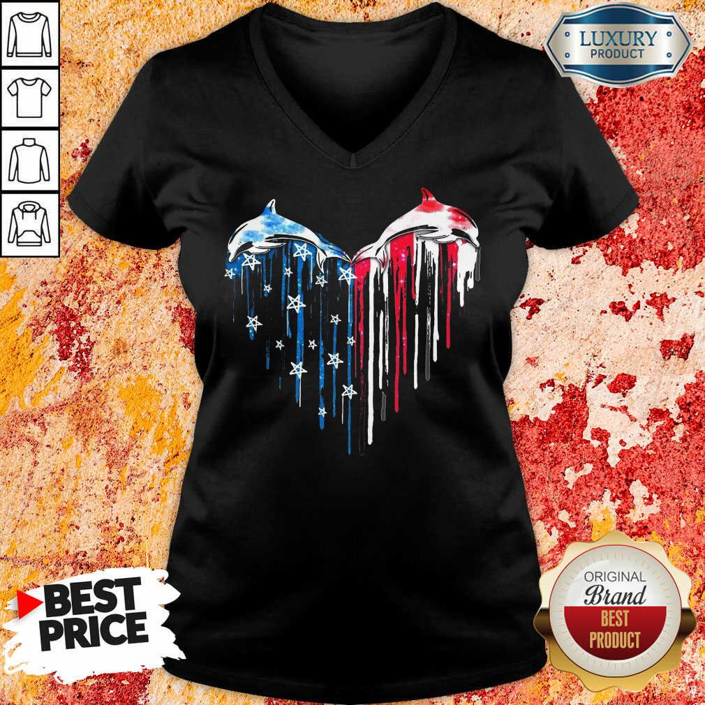 Dolphin Love american flag Shirt