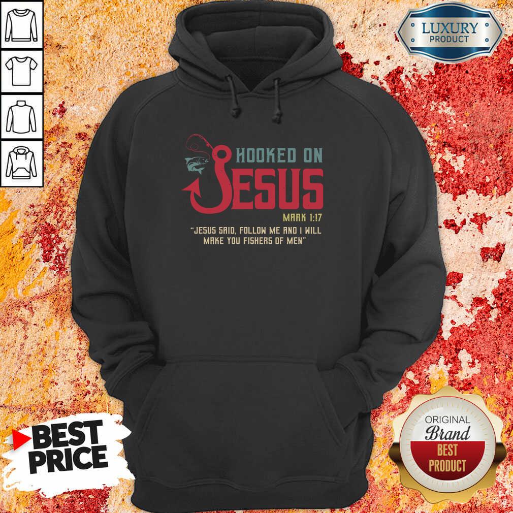 Fishing Hooked On Jesus Mark 117 Shirt
