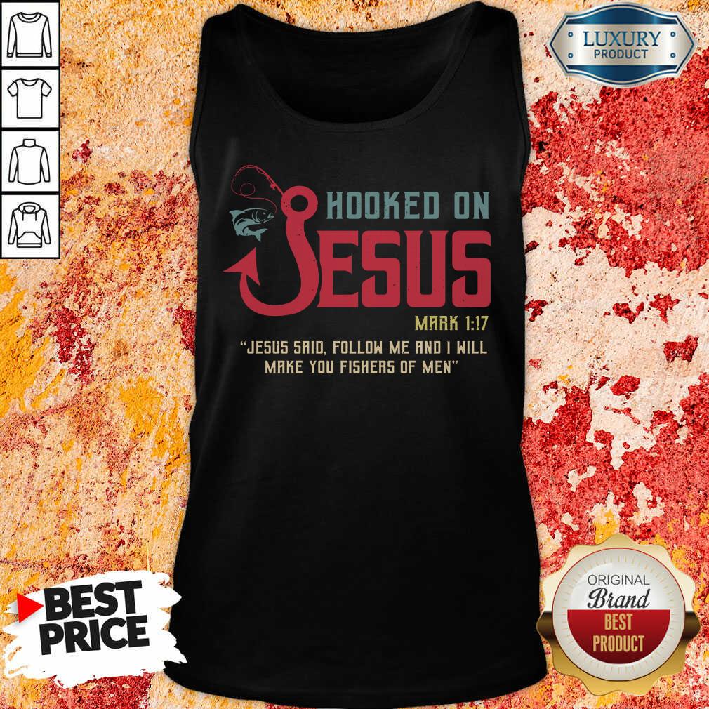Fishing Hooked On Jesus Mark 117 Shirt