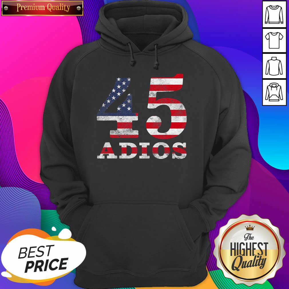 Good Adios Trump 45 American Flag Election 2020 Shirt
