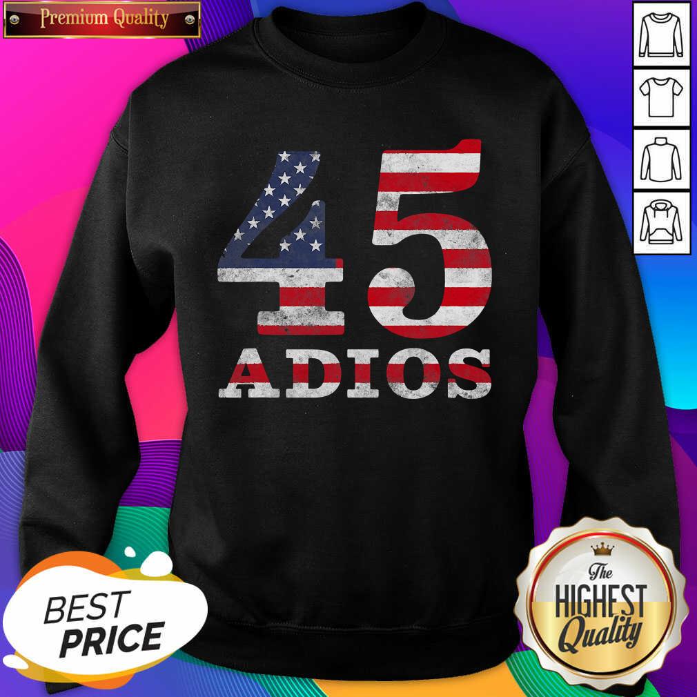 Good Adios Trump 45 American Flag Election 2020 Shirt