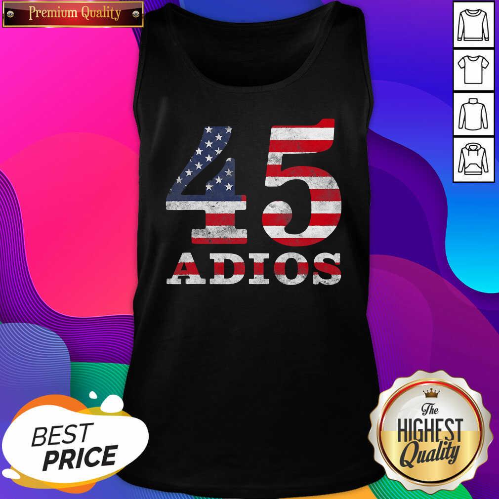 Good Adios Trump 45 American Flag Election 2020 Shirt