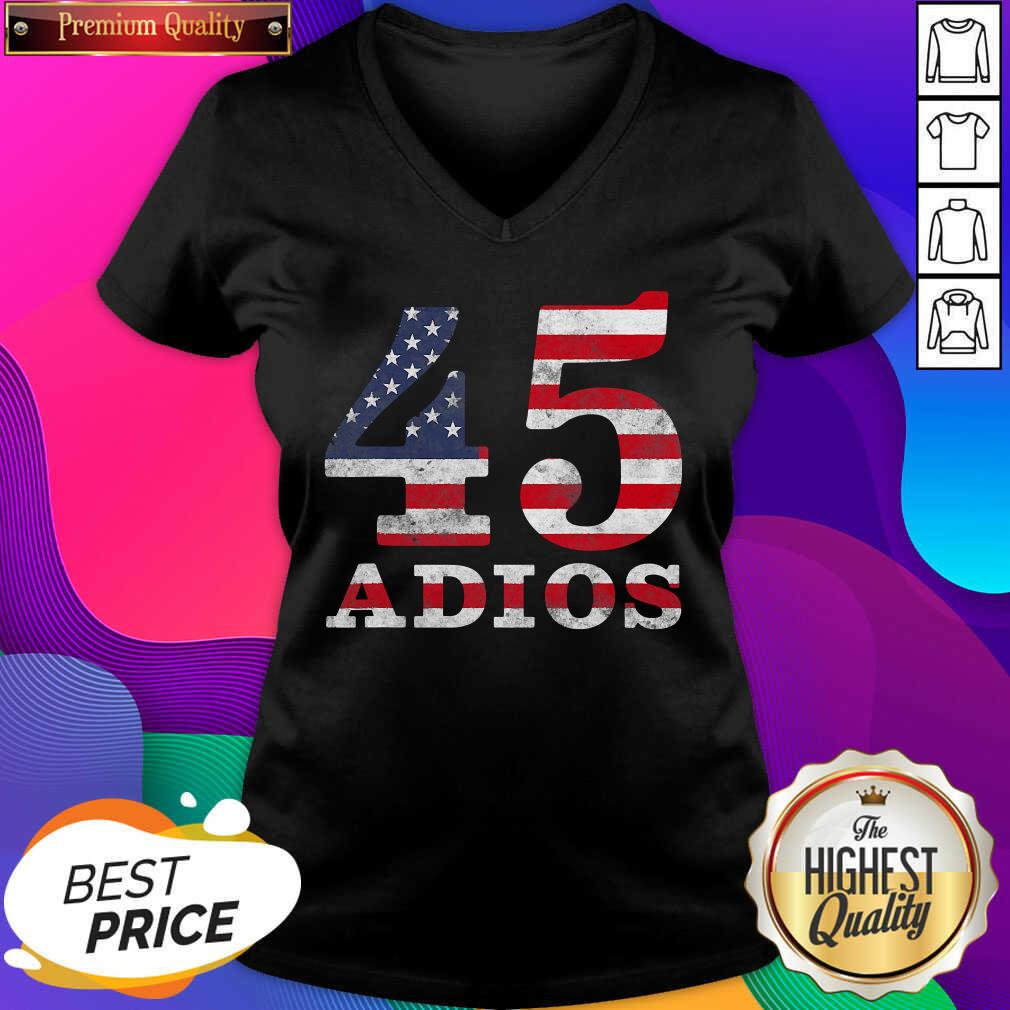 Good Adios Trump 45 American Flag Election 2020 Shirt