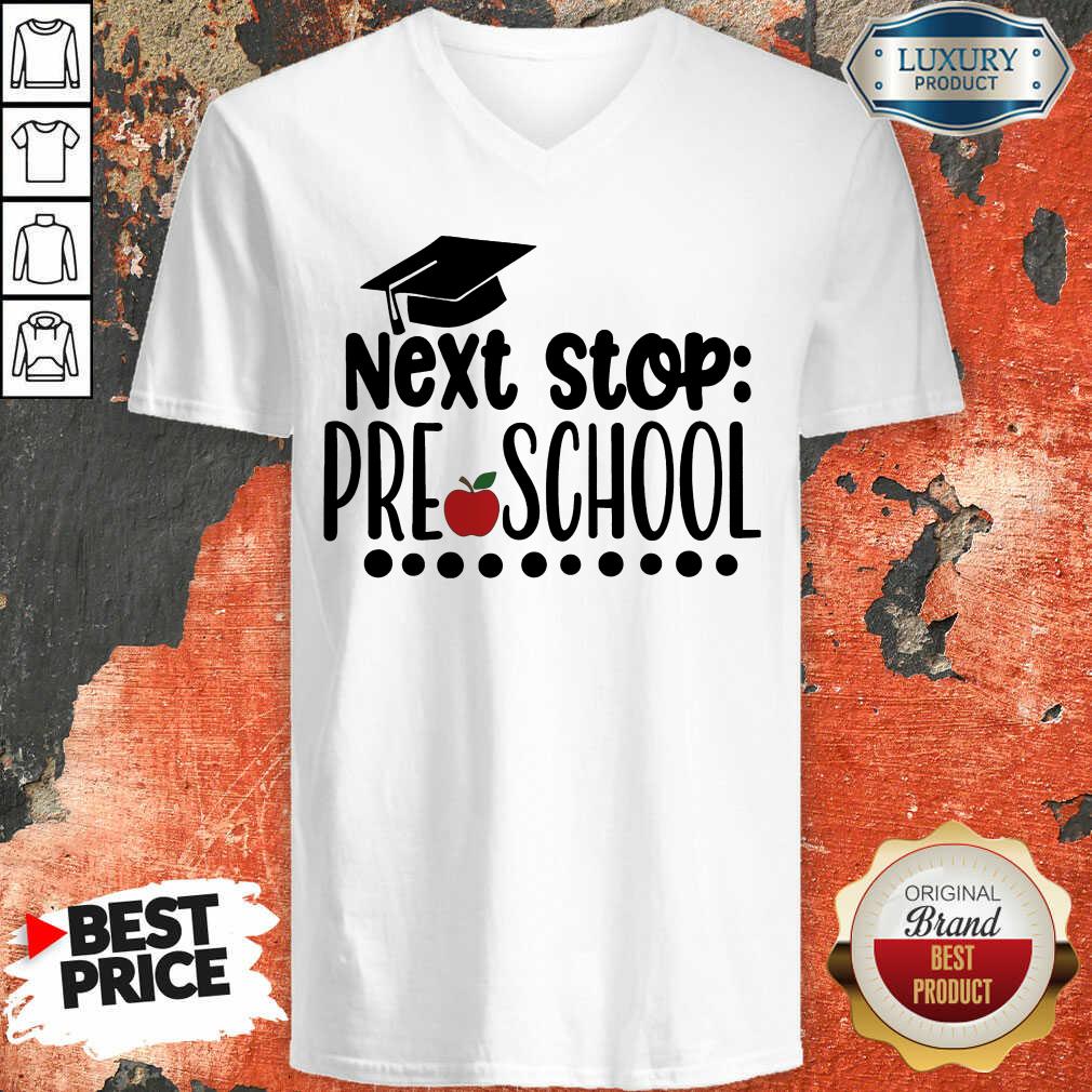Graduation Cap Apple Next Stop Preschool Shirt