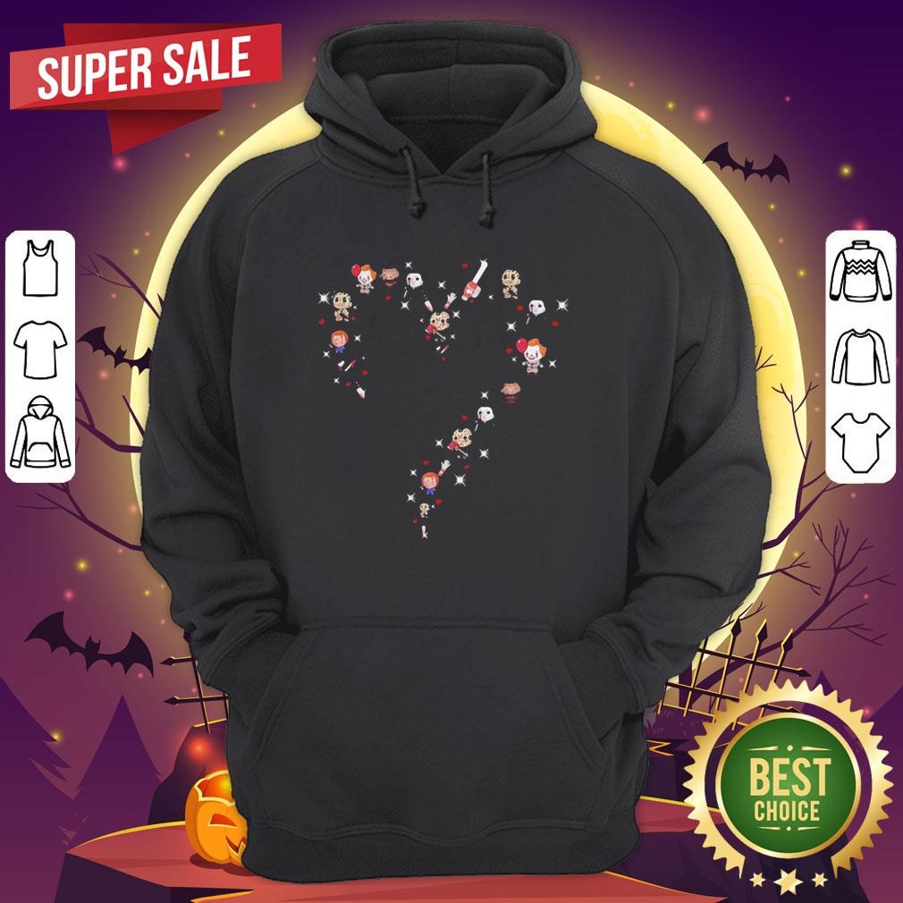 Halloween Horror Characters Chibi Heart Shirt