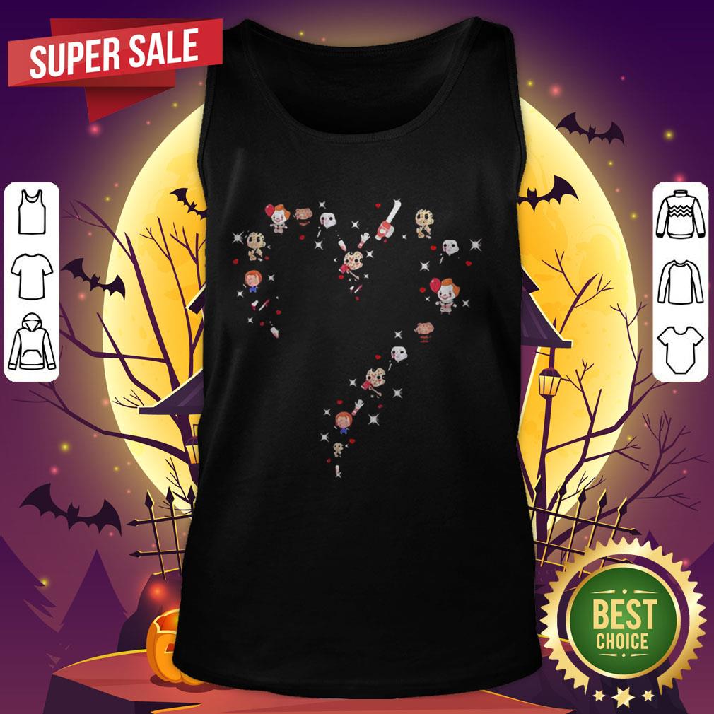 Halloween Horror Characters Chibi Heart Shirt