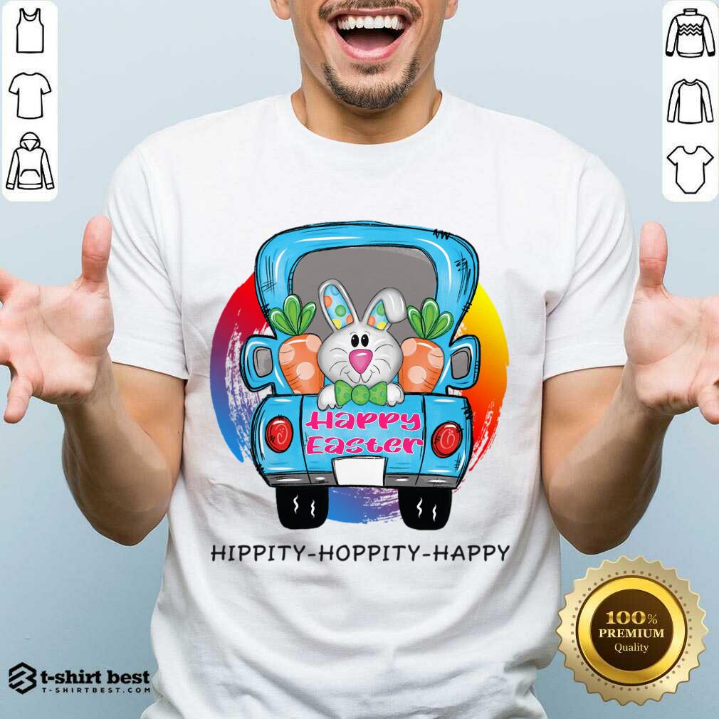 Happy Easter Bunny Hunting Eggs On Classic Truck Shirt