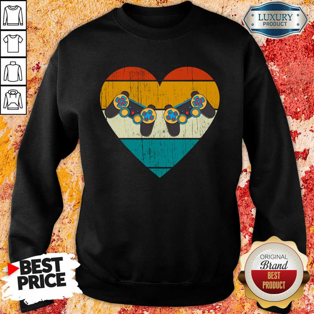 Happy Heart Video Gamer Mens Valentines Day 2 T-Shirt