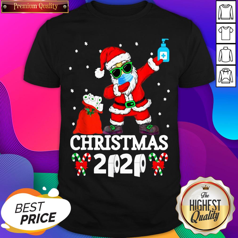 Merry Christmas Quarantine 2020 Pajamas Family Xmas Dabbing Shirt