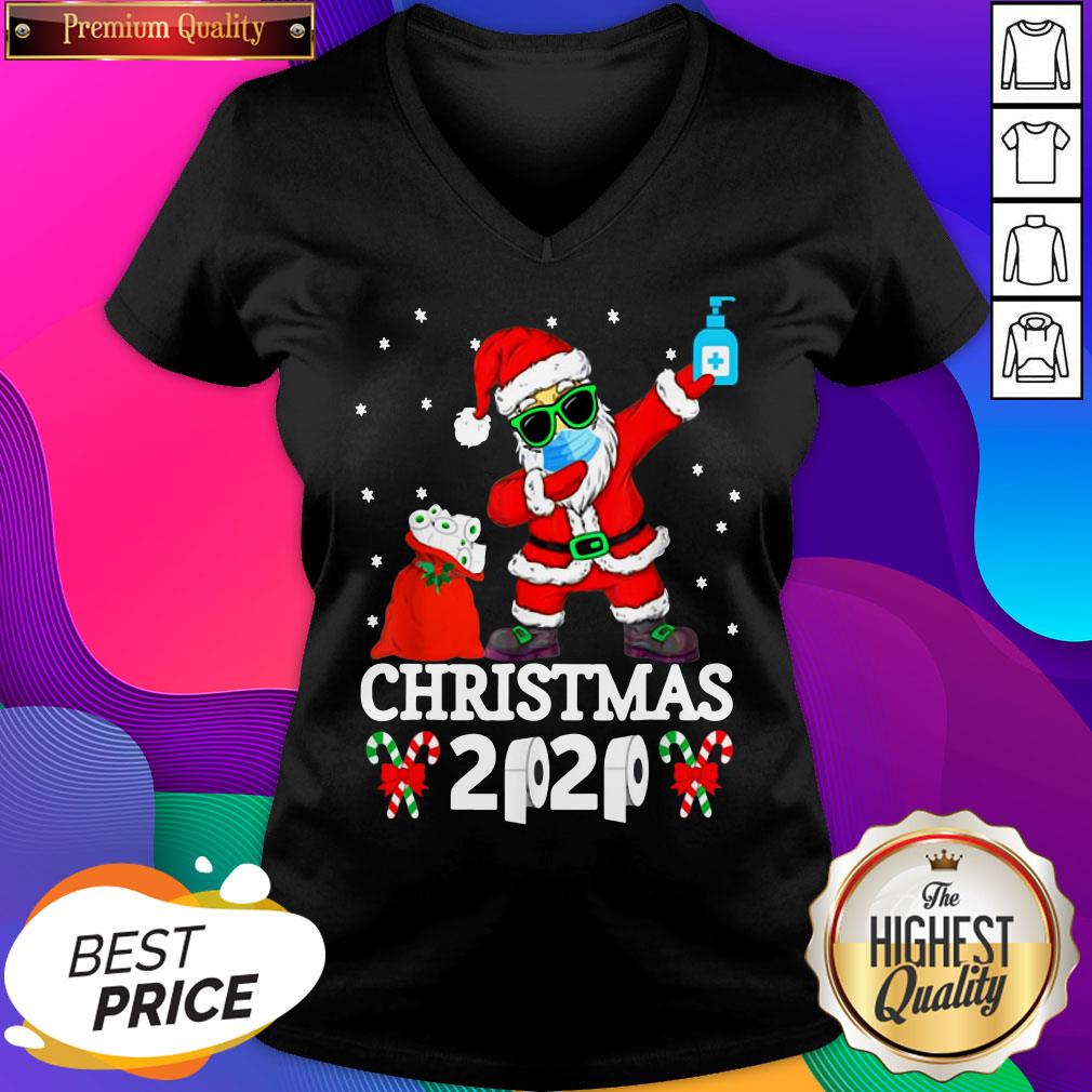 Merry Christmas Quarantine 2020 Pajamas Family Xmas Dabbing Shirt