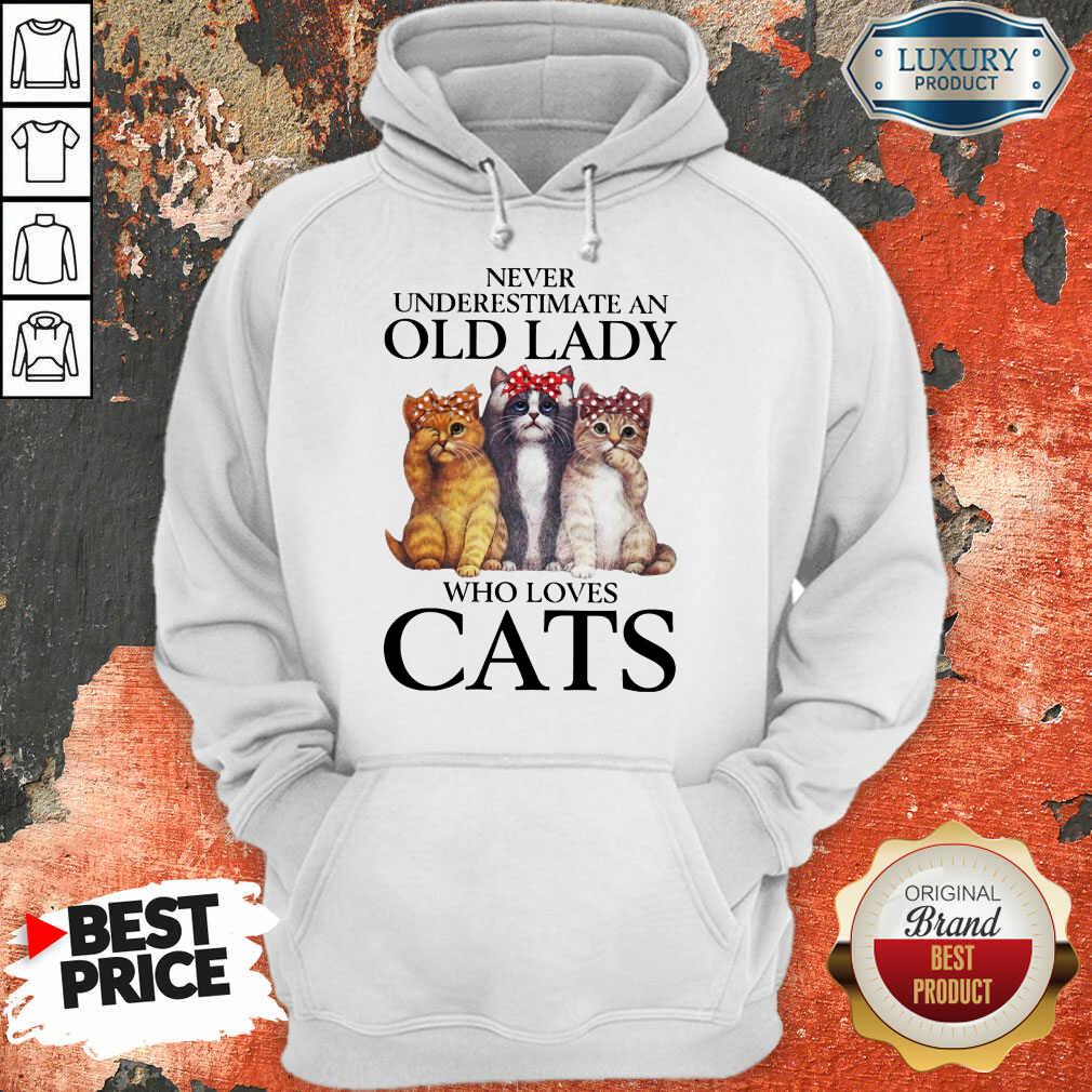 Never Underestimate Old Lady Who Love Cats Shirt