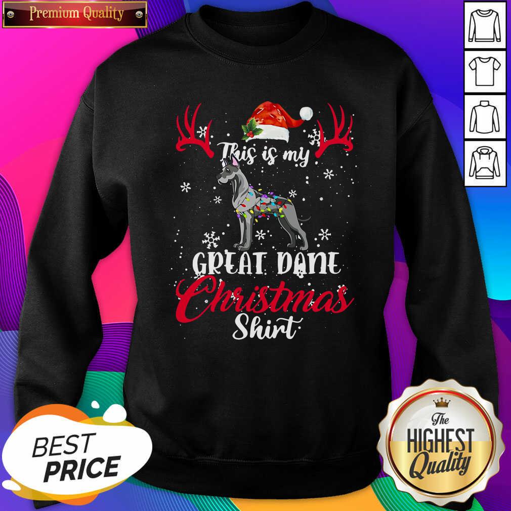 Nice Great Dane Dog This Is My Great Dane Christmas Shirt