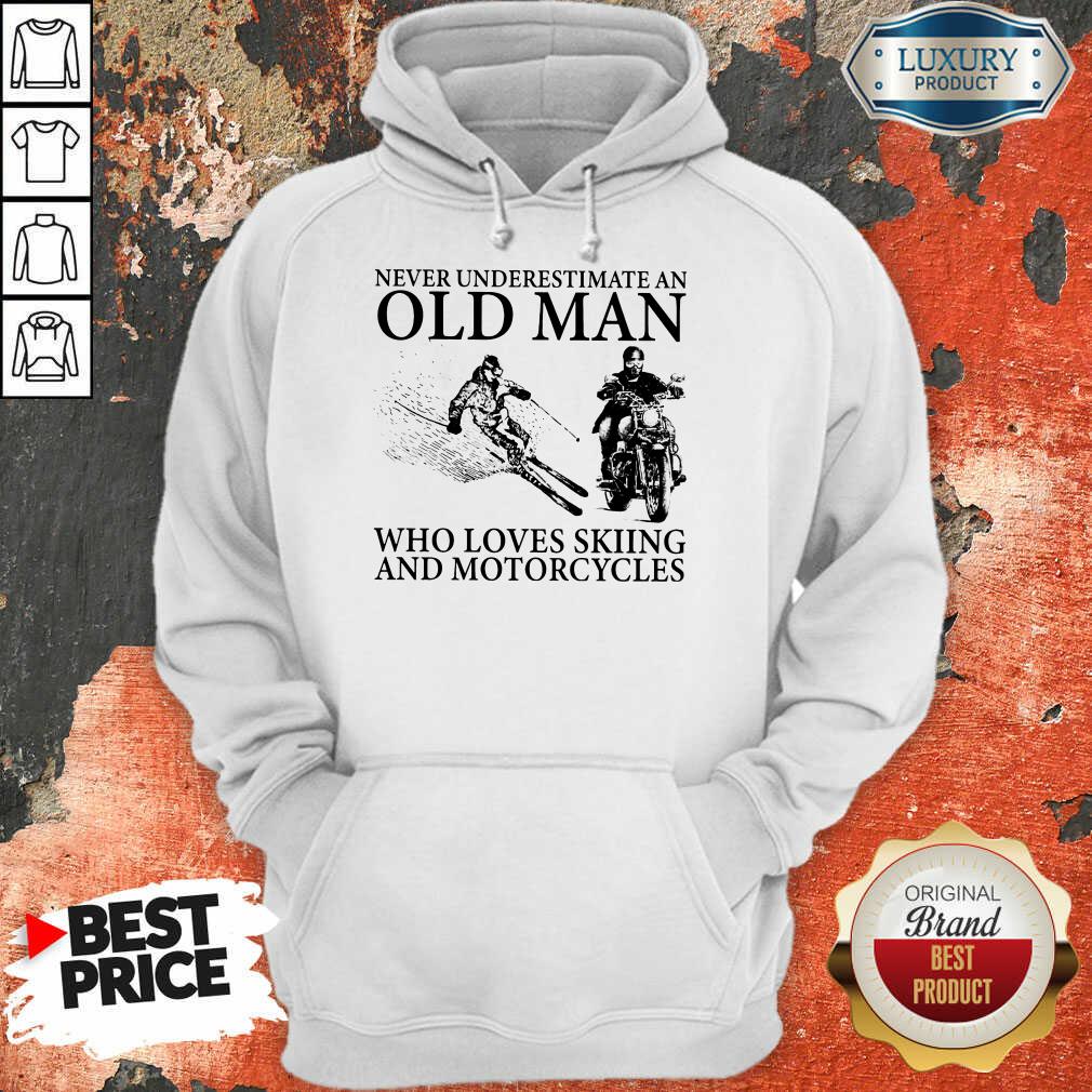 Old Man Love Skiing And Motorcycles Shirt