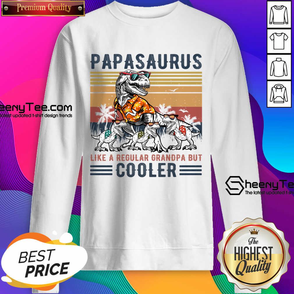 Papasaurus Like A Regular Grandpa But Cooler Dinosaur Shirt