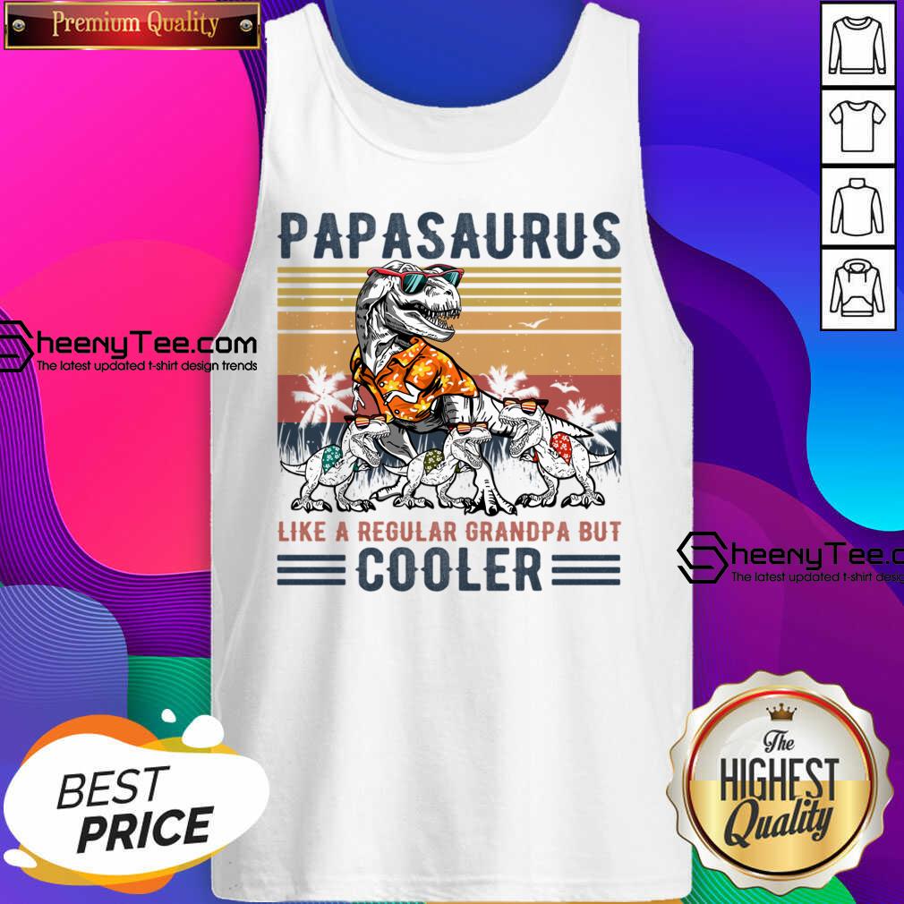 Papasaurus Like A Regular Grandpa But Cooler Dinosaur Shirt