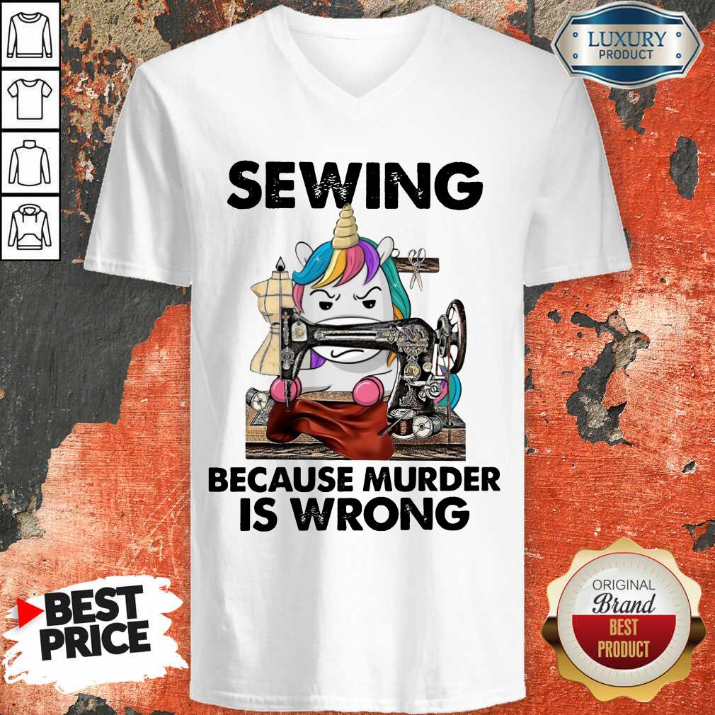 Perfect Horse Sewing Because Murder Is Wrong Shirt