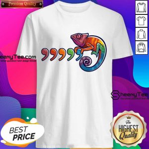 Comma Chameleon Funny 80s Throwback Shirt
