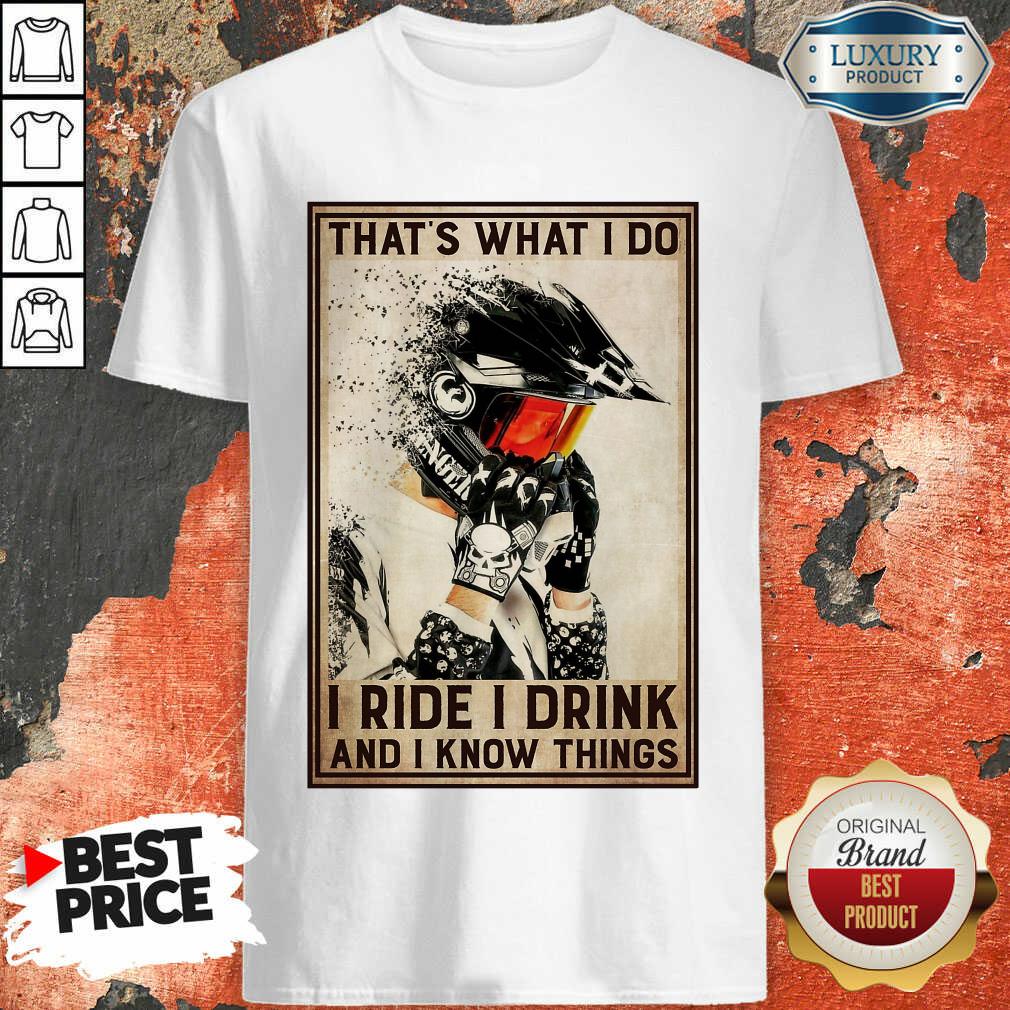 Premium Biking Knows Things Vertical Poster Shirt