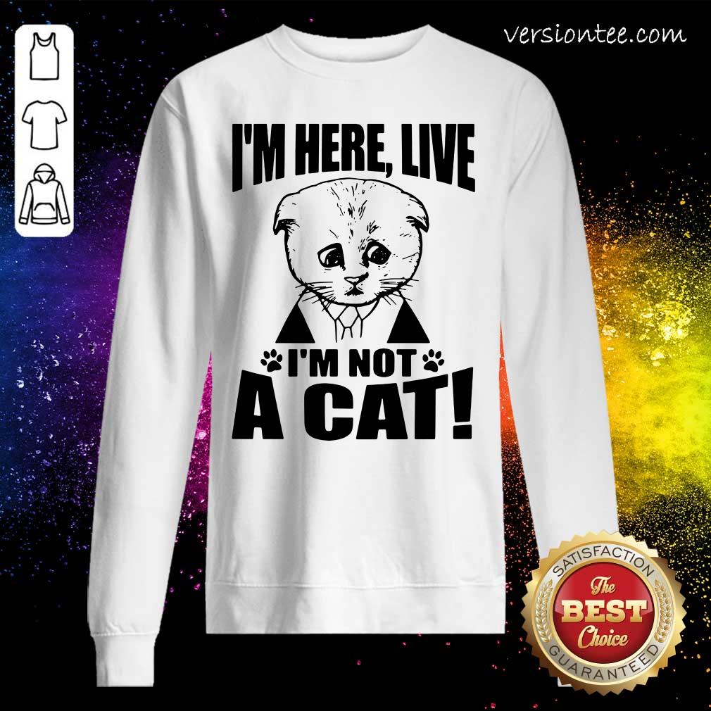 Premium I’m Here Live I Am Not A Cat Shirt