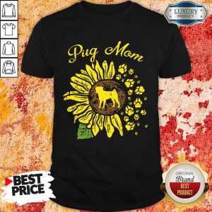 Vip Womens Pug Mom Sunflower Shirt