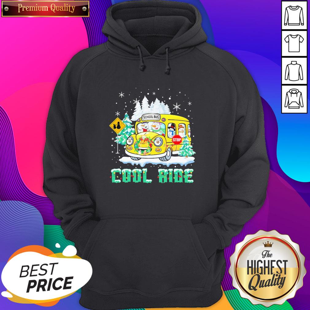 Snowmans School Bus Cool ride Christmas Shirt