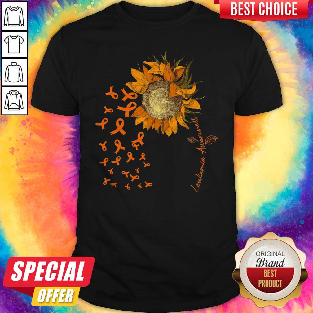 Sunflower Leukemia Awareness Ribbon Shirt