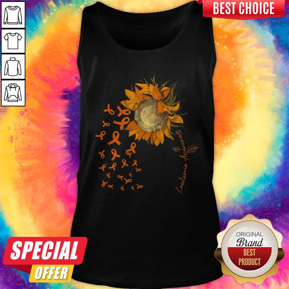 Sunflower Leukemia Awareness Ribbon Shirt
