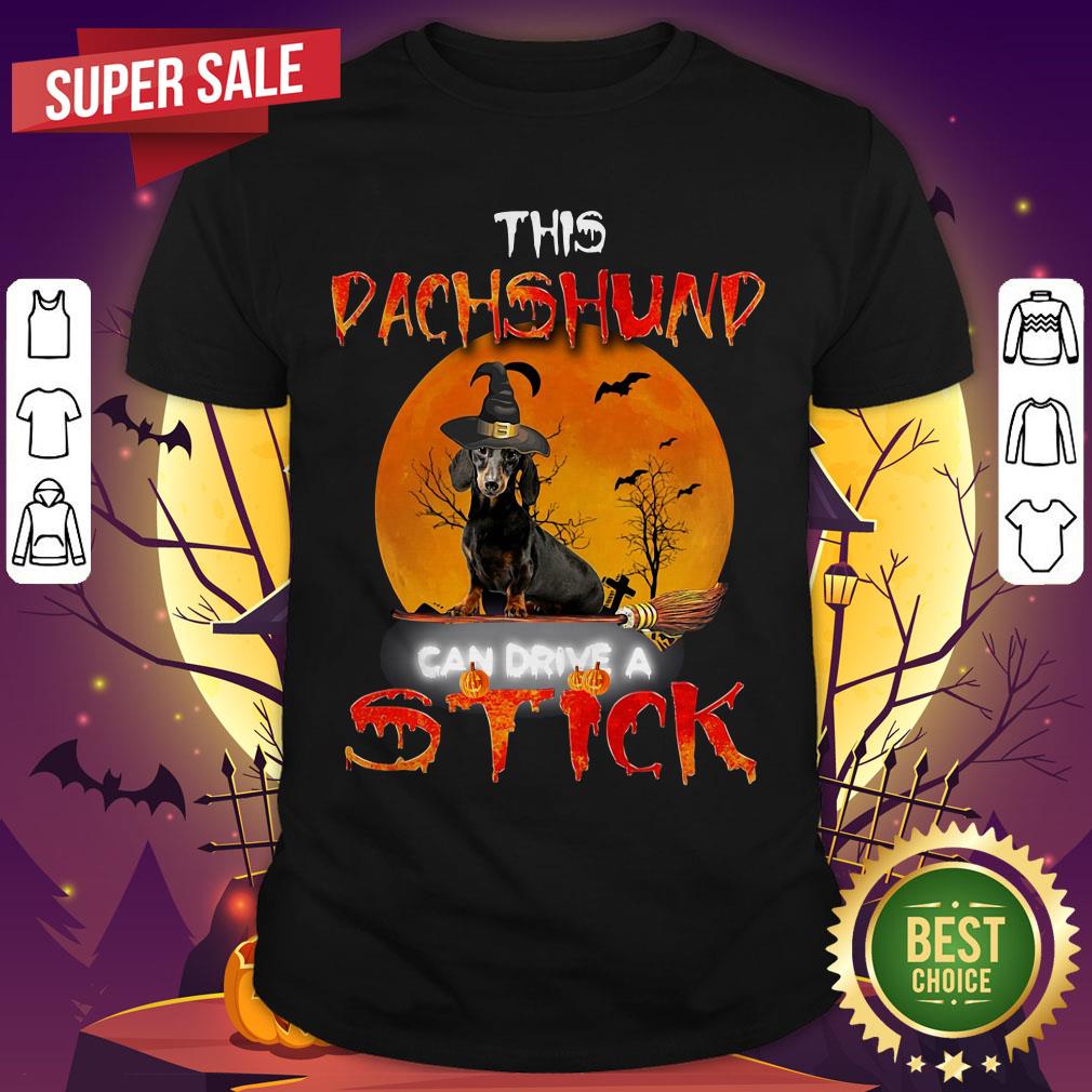 This Dachshund Witch Can Drive A Stick Halloween Shirt