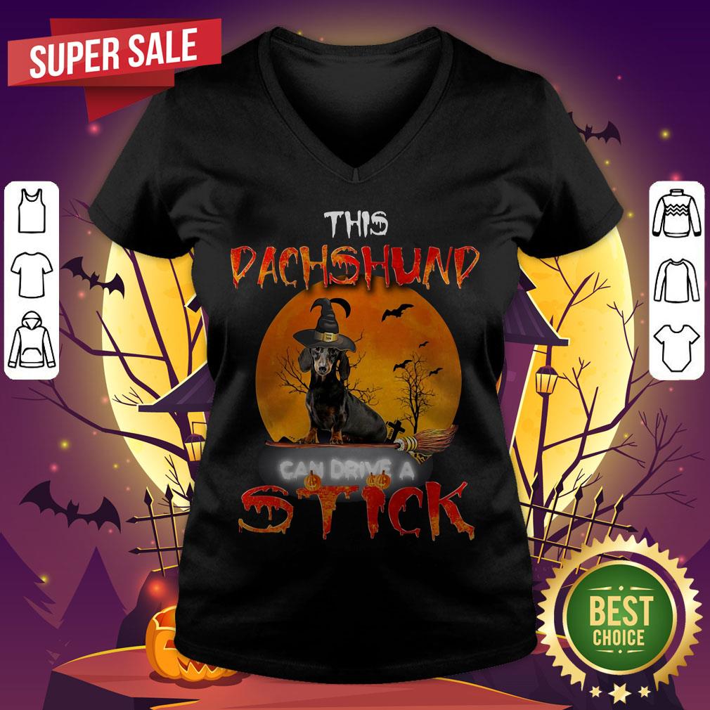 This Dachshund Witch Can Drive A Stick Halloween Shirt