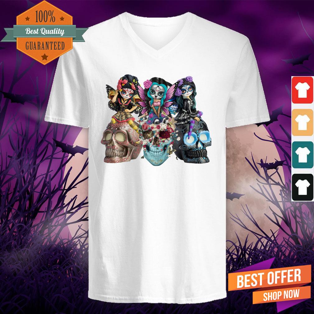 three-sugar-skulls-flowers-angels-skull-day-of-dead-v-neck.jpg