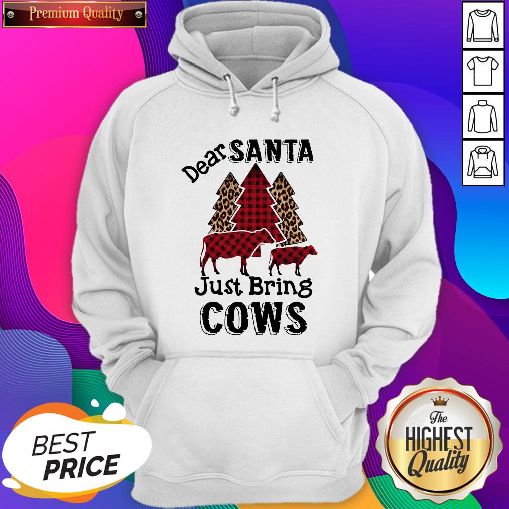 Top Dear Santa Just Bring Cows Shirt