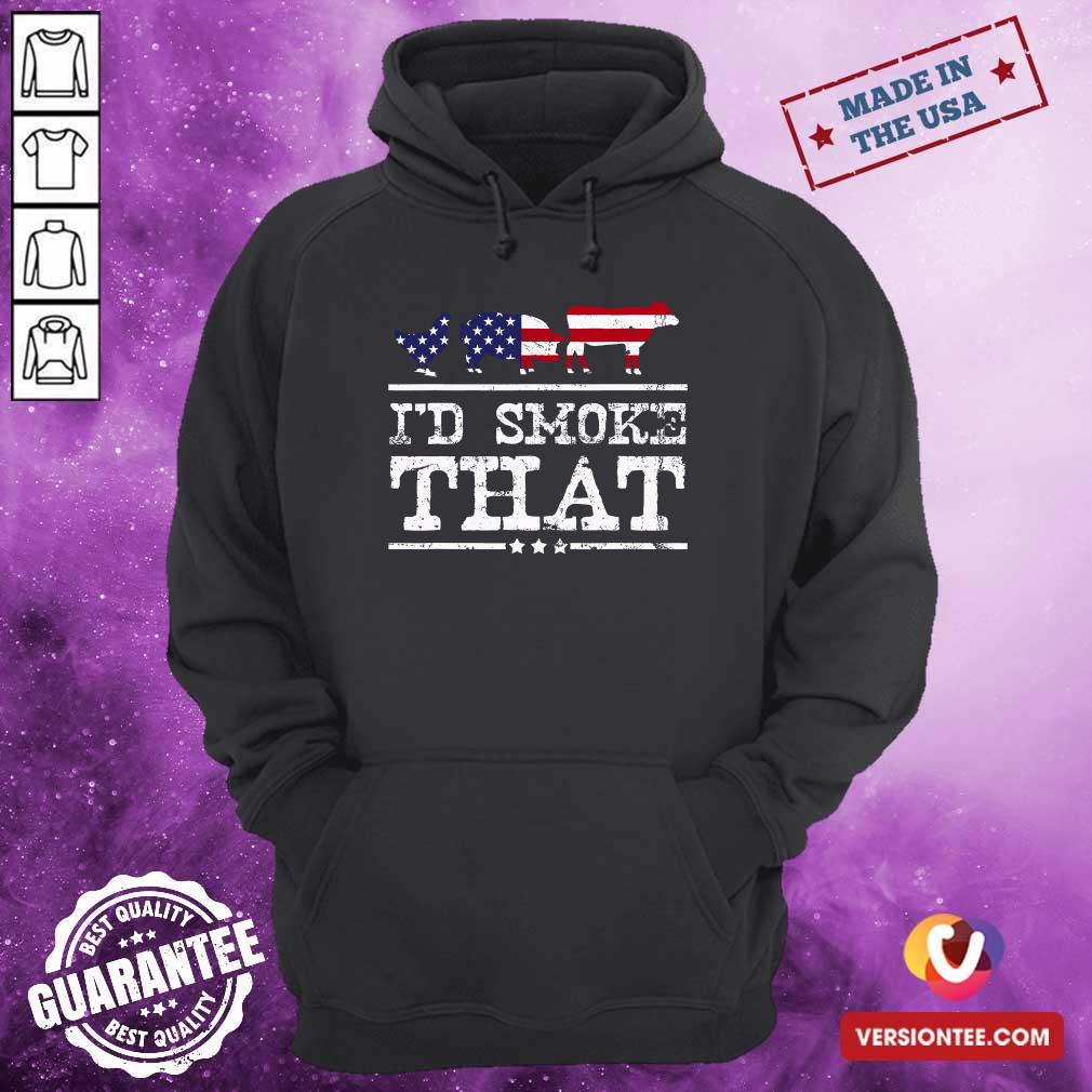 Top I’d Smoke That Shirt Grilling Meat BBQ Smoker Fathers Day Shirt