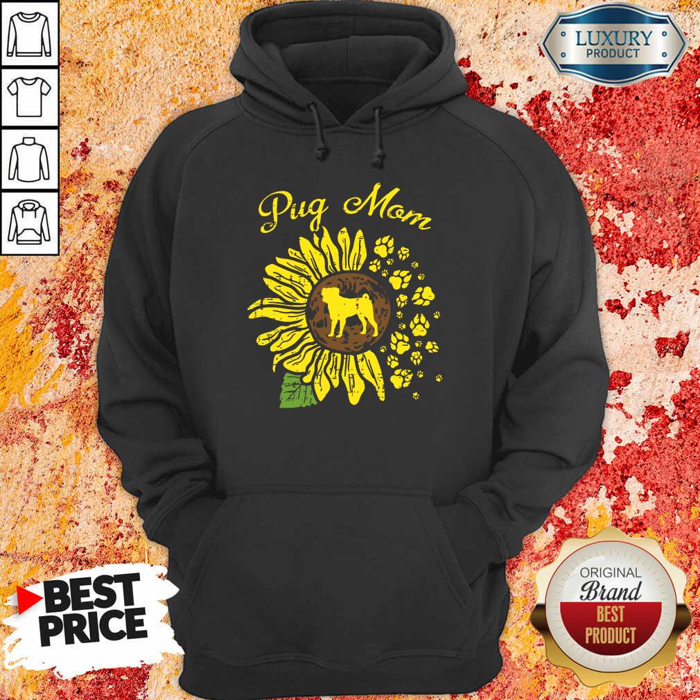 Vip Womens Pug Mom Sunflower Shirt