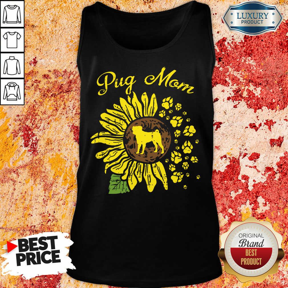 Vip Womens Pug Mom Sunflower Shirt