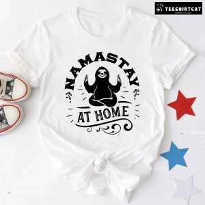 Namastay At Home Sloth Yoga Meditation T-Shirt