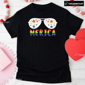 Merica LGBT Glasses T-Shirt