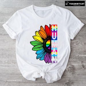 Human LGBT Sunflower T-Shirt